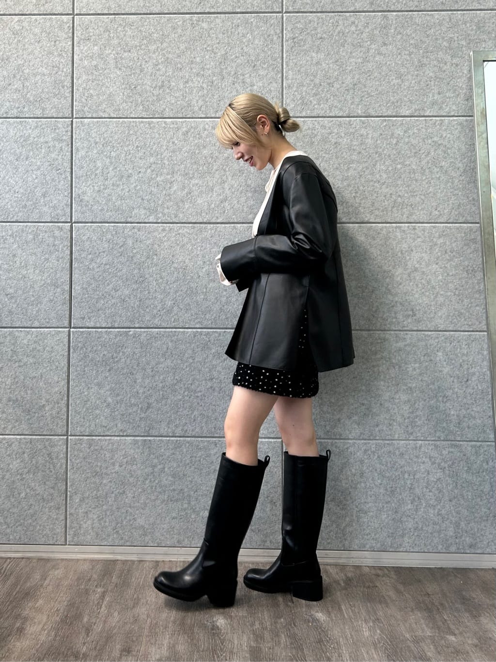 honoka Aさんの「CODE A｜gathered sleeves knit」を使ったコーディネート