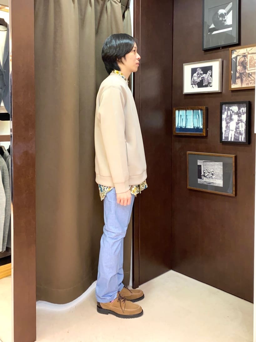 コバヤシさんの「TAKEO KIKUCHI｜【Made in JAPAN】播州織 ヘリンボン ストレート パンツ」を使ったコーディネート