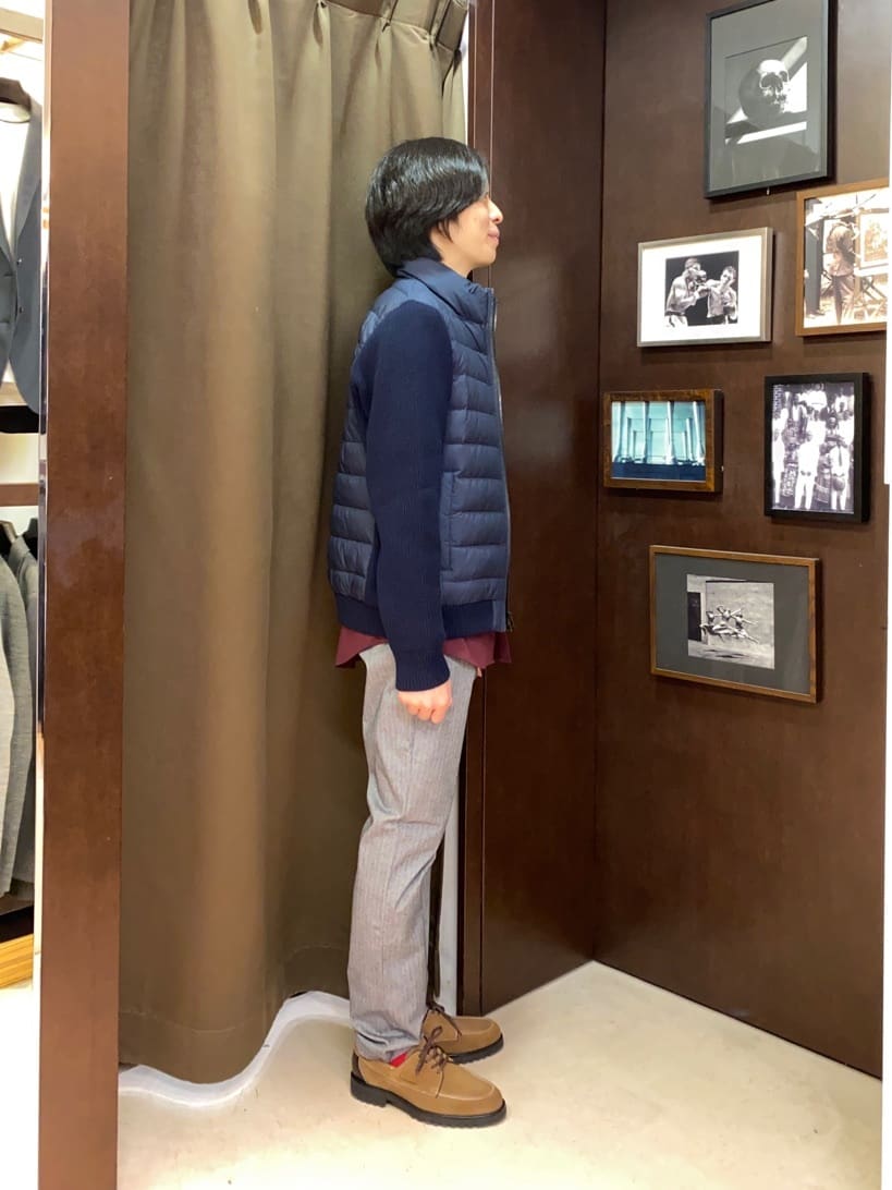 コバヤシさんの「TAKEO KIKUCHI｜【Made in JAPAN】播州織 ヘリンボン ストレート パンツ」を使ったコーディネート