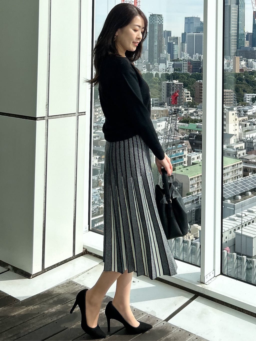 hayaseさんの「COUP DE CHANCE｜【カシミヤ混／日本製】Iラインスタンドウィングカラーコート」を使ったコーディネート