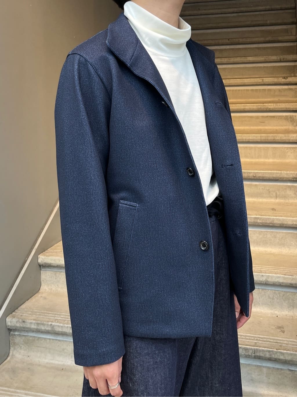 Namikiさんの「TAKEO KIKUCHI｜【DOWN FABRIC】ダウンファブリック スタンドカラーブルゾン」を使ったコーディネート