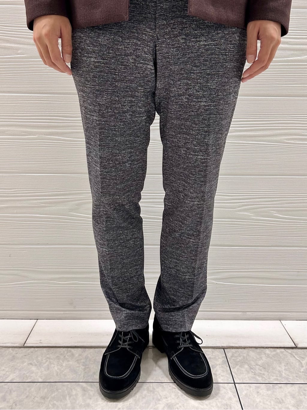 すーさんの「TAKEO KIKUCHI｜【ONOFF対応】TRダブルニット ストレッチパンツ」を使ったコーディネート