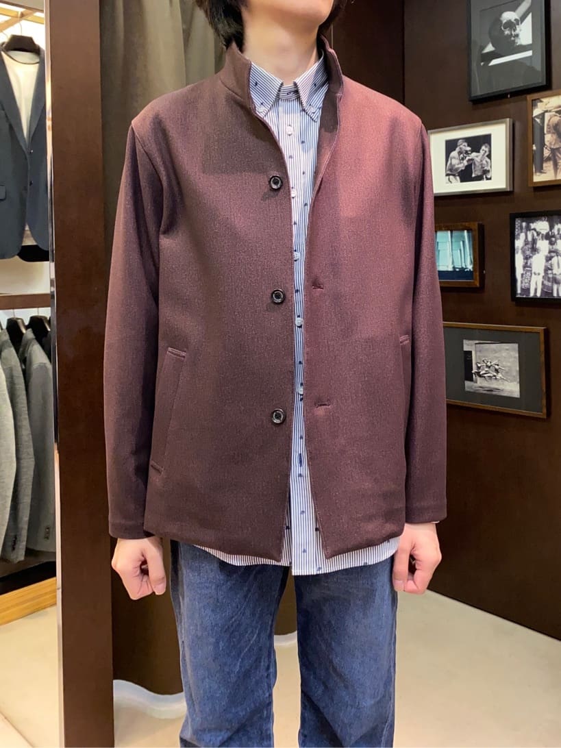コバヤシさんの「TAKEO KIKUCHI｜ハットモチーフ ジャカード ストライプ シャツ」を使ったコーディネート