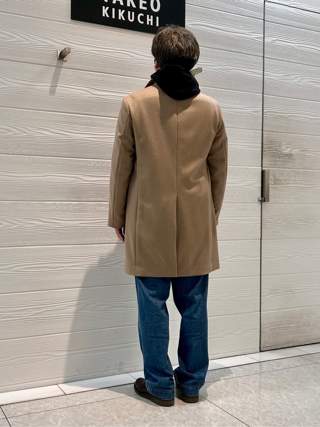 すーさんの「TAKEO KIKUCHI｜【ウールカシミヤブレンド】ビーバー調 スタンドカラー コート」を使ったコーディネート