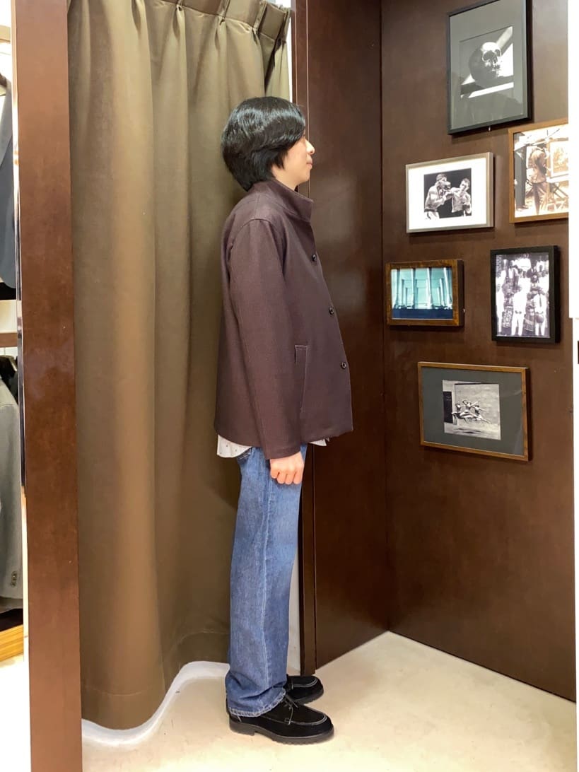 コバヤシさんの「TAKEO KIKUCHI｜ハットモチーフ ジャカード ストライプ シャツ」を使ったコーディネート