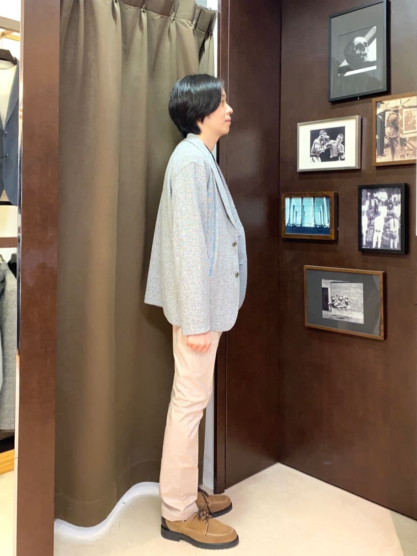 コバヤシさんの「TAKEO KIKUCHI｜【Made in JAPAN】播州織 ヘリンボン ストレート パンツ」を使ったコーディネート
