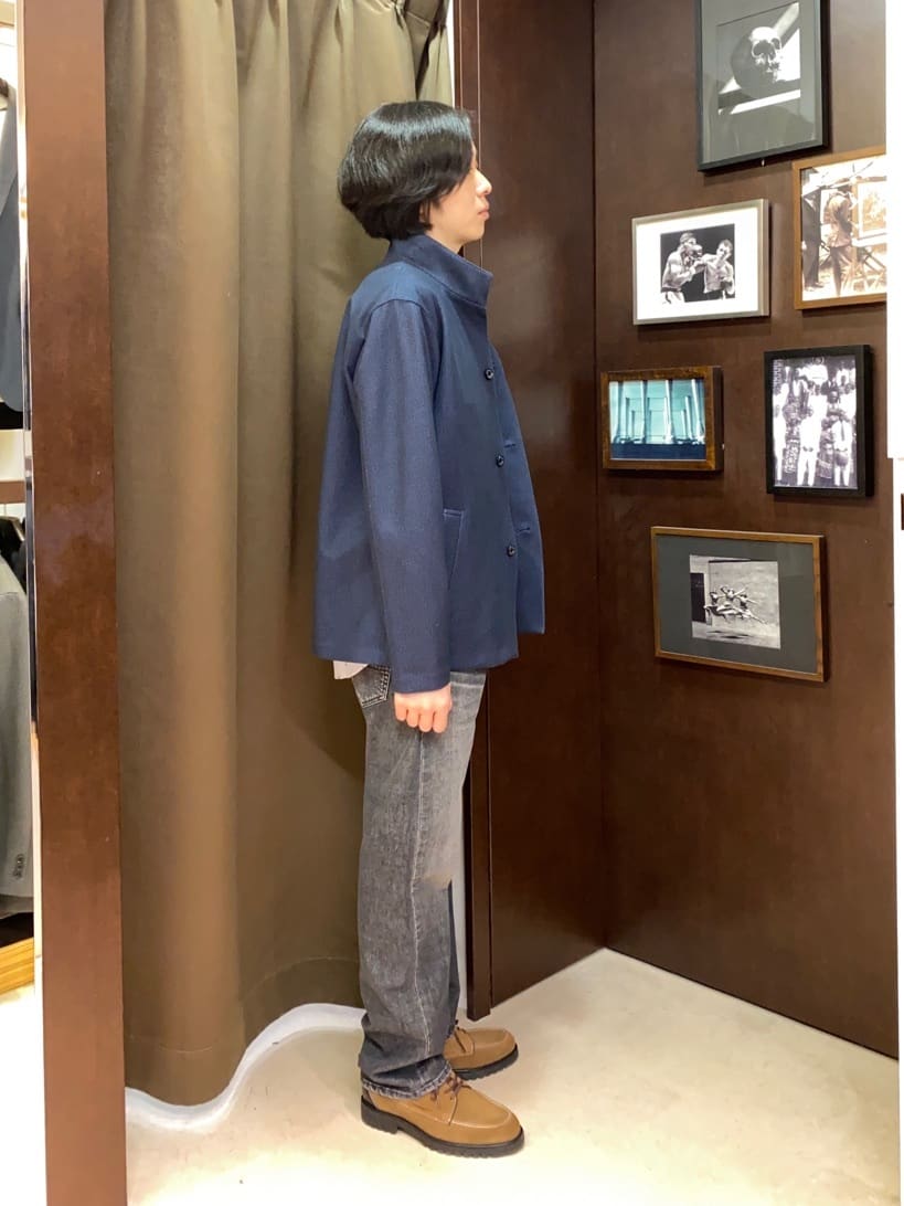コバヤシさんの「TAKEO KIKUCHI｜ハットモチーフ ジャカード ストライプ シャツ」を使ったコーディネート