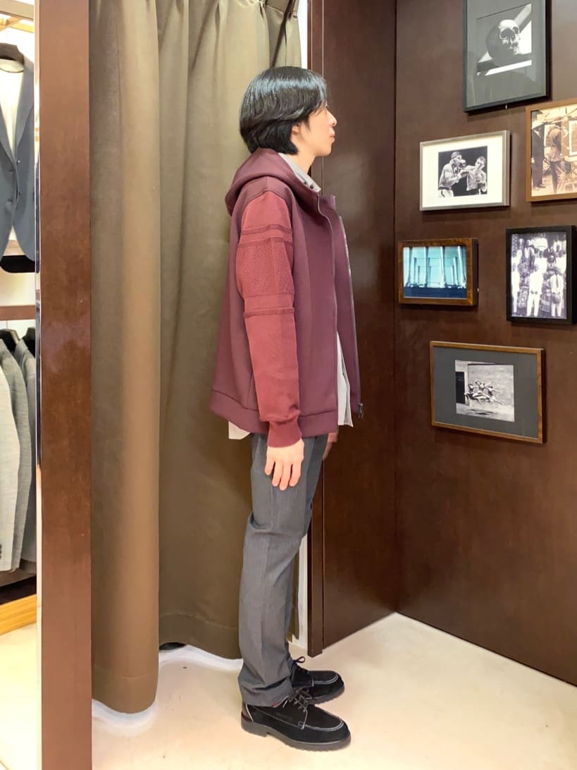 コバヤシさんの「TAKEO KIKUCHI｜【Made in JAPAN】播州織 ヘリンボン ストレート パンツ」を使ったコーディネート