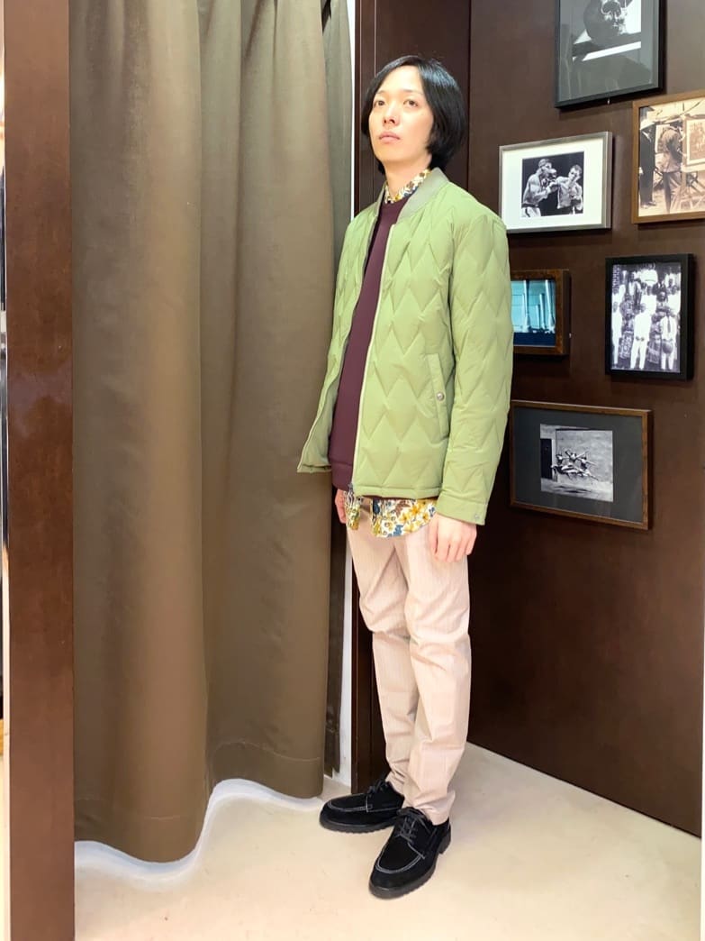 コバヤシさんの「TAKEO KIKUCHI｜【Made in JAPAN】播州織 ヘリンボン ストレート パンツ」を使ったコーディネート
