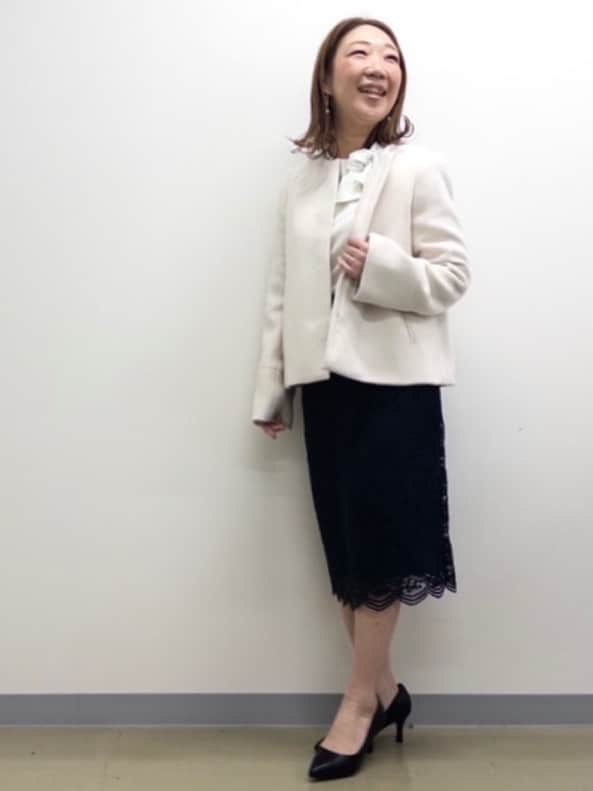 めぐみさんさんの「index｜【抗菌防臭加工/7cmヒール】ベーシックパンプス/通勤対応」を使ったコーディネート