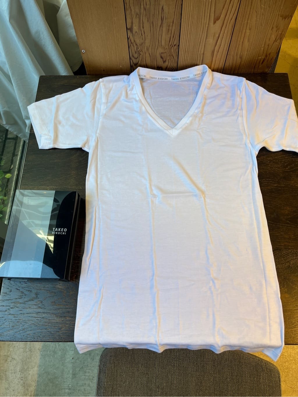かずさんの「TAKEO KIKUCHI｜【MADE IN　JAPAN】ベーシック　半袖クルーネック Tシャツ」を使ったコーディネート
