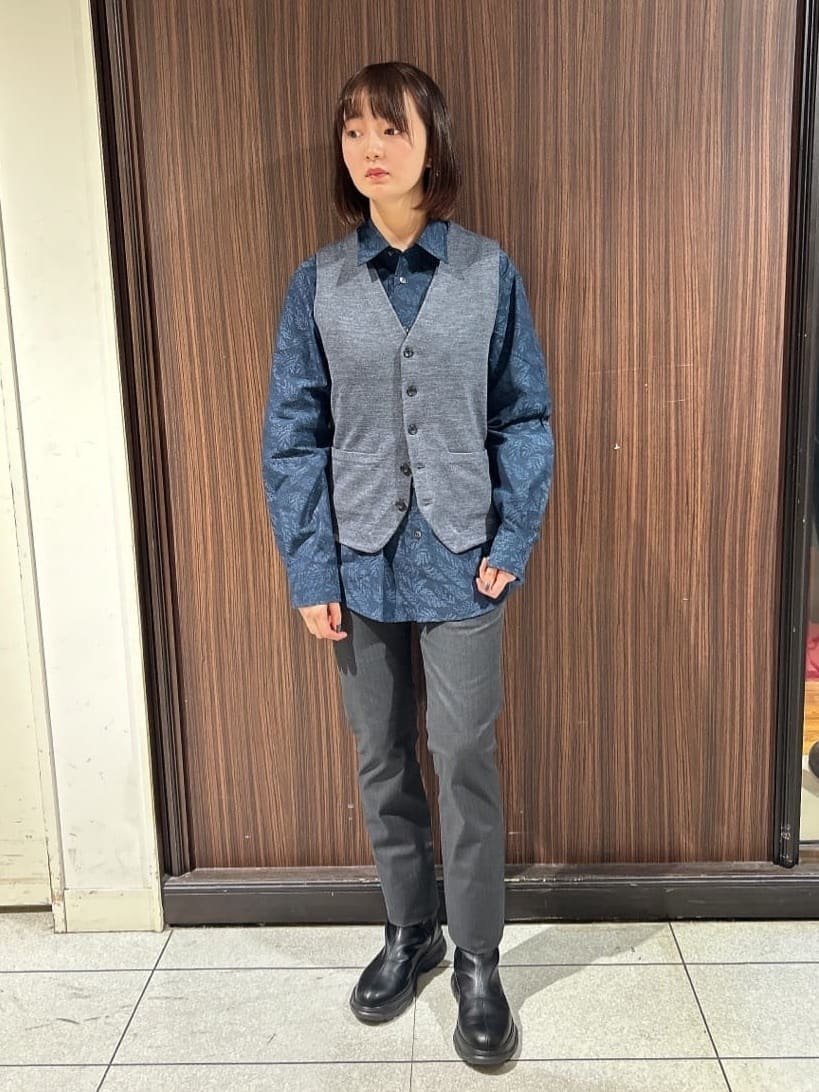 さやさんの「TAKEO KIKUCHI｜【全7サイズ&times;8色展開！】トップマルチヘリンボン パンツ」を使ったコーディネート