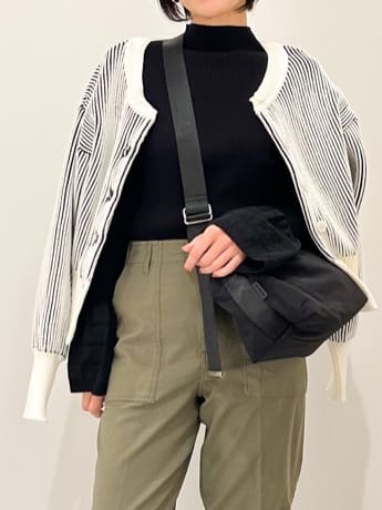 NAKAさんの「OPAQUE.CLIP｜ストレッチベイカーパンツ／オーガニックコットン混【洗濯機洗い可／ストレッチ】」を使ったコーディネート