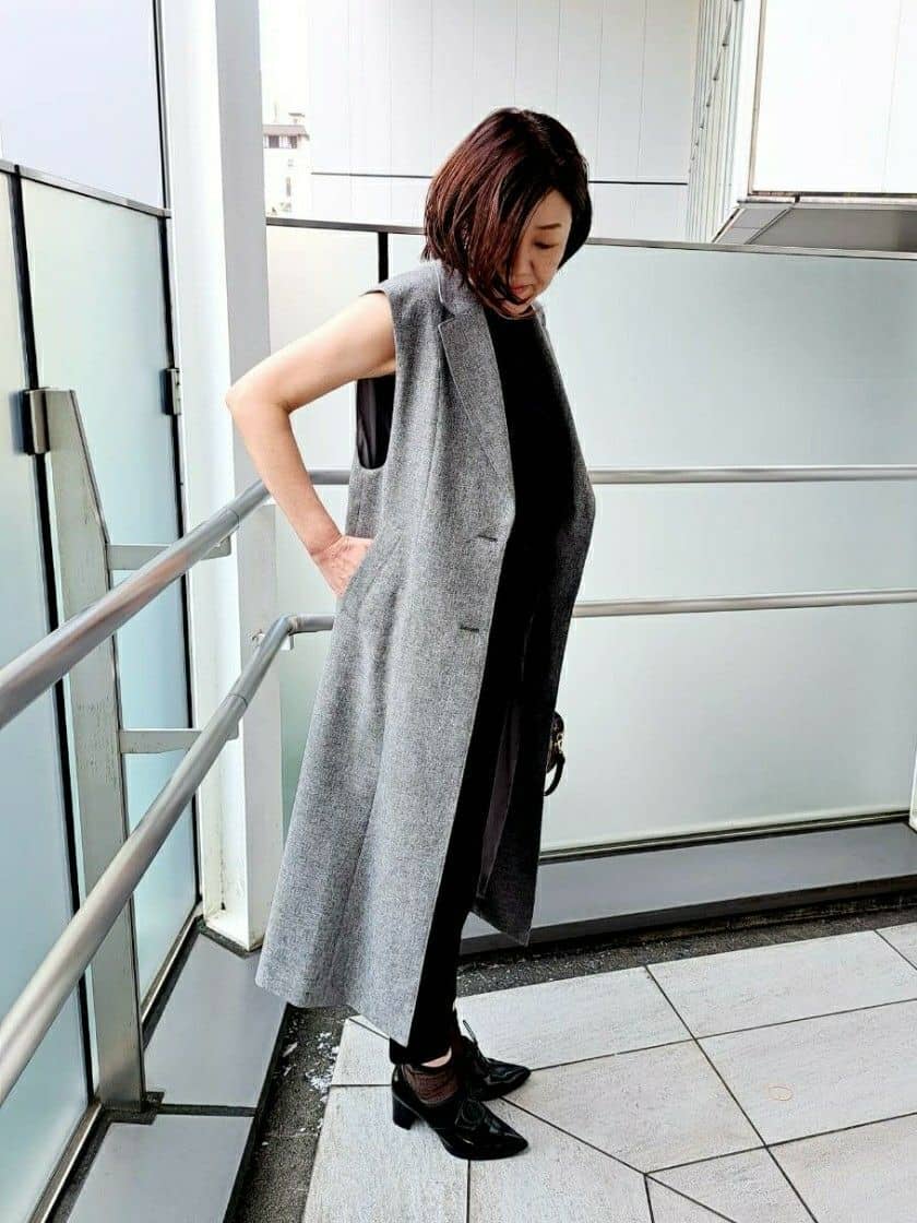 姉さんさんの「UNTITLED｜【洗える通勤スーツ】レジェールギャバ ストレッチテーパードパンツ」を使ったコーディネート