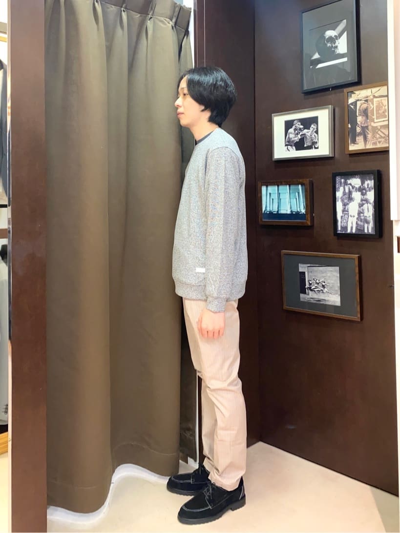 コバヤシさんの「TAKEO KIKUCHI｜【Made in JAPAN】播州織 ヘリンボン ストレート パンツ」を使ったコーディネート