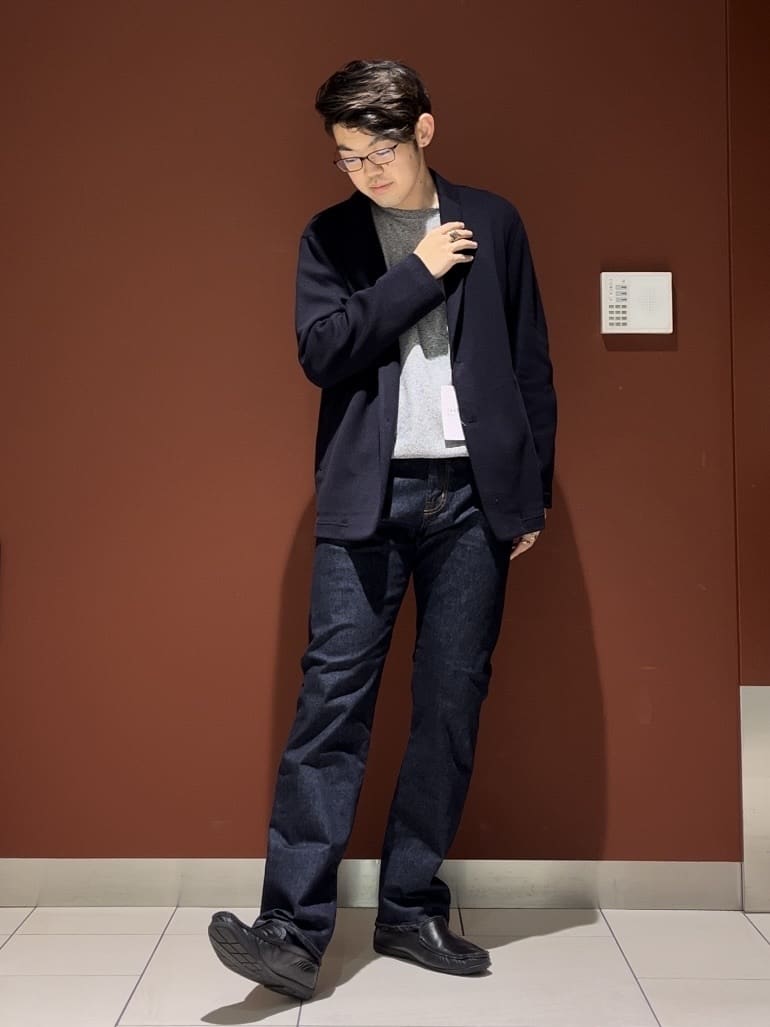 ジュンさんの「TAKEO KIKUCHI｜【モンスターストレッチ】日本製 ワンウォッシュ デニムパンツ」を使ったコーディネート