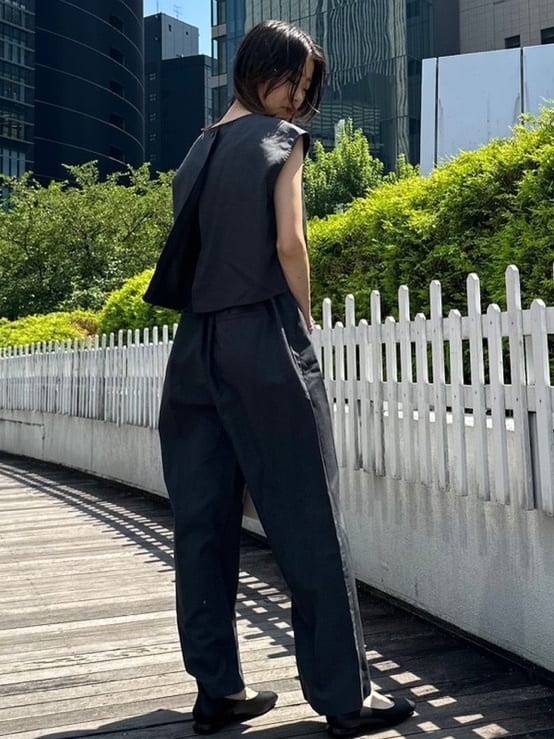 NAMIさんの「OPAQUE.CLIP｜リブタンクトップ【洗濯機洗い可】」を使ったコーディネート