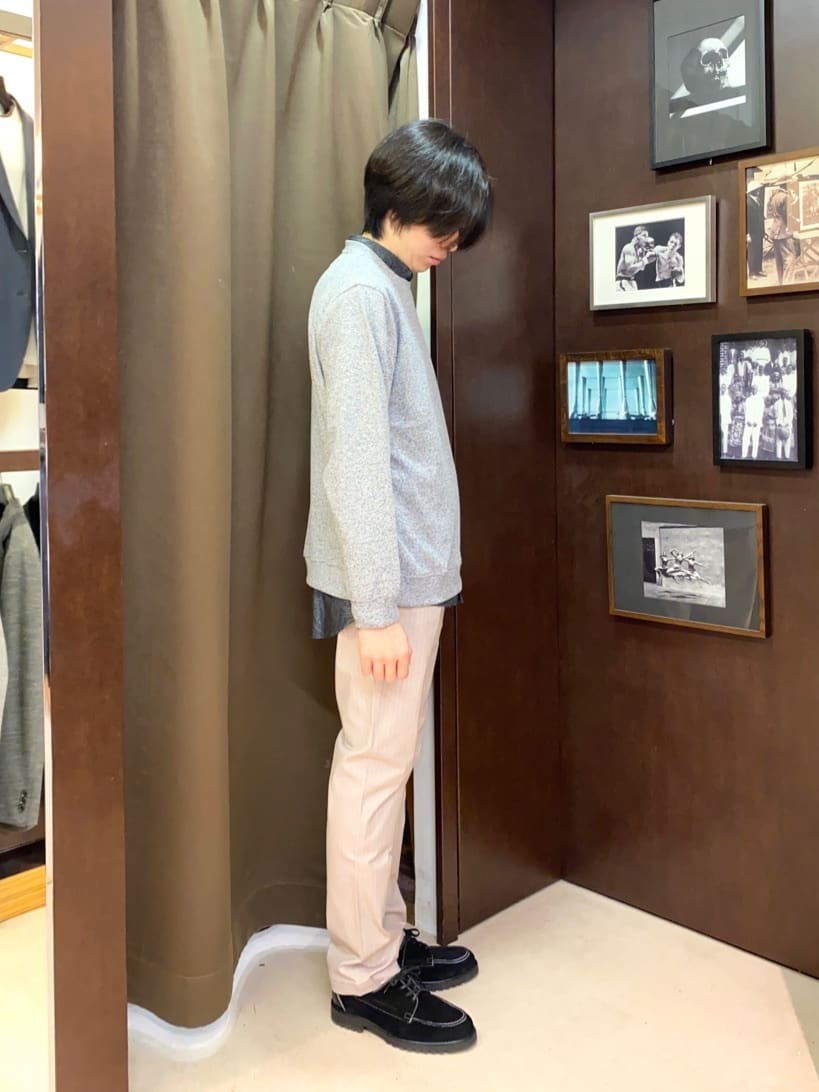 コバヤシさんの「TAKEO KIKUCHI｜【Made in JAPAN】播州織 ヘリンボン ストレート パンツ」を使ったコーディネート
