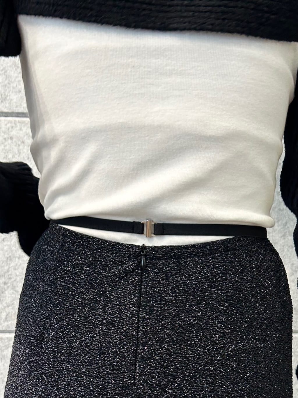harunaさんの「CODE A｜lame skirt」を使ったコーディネート