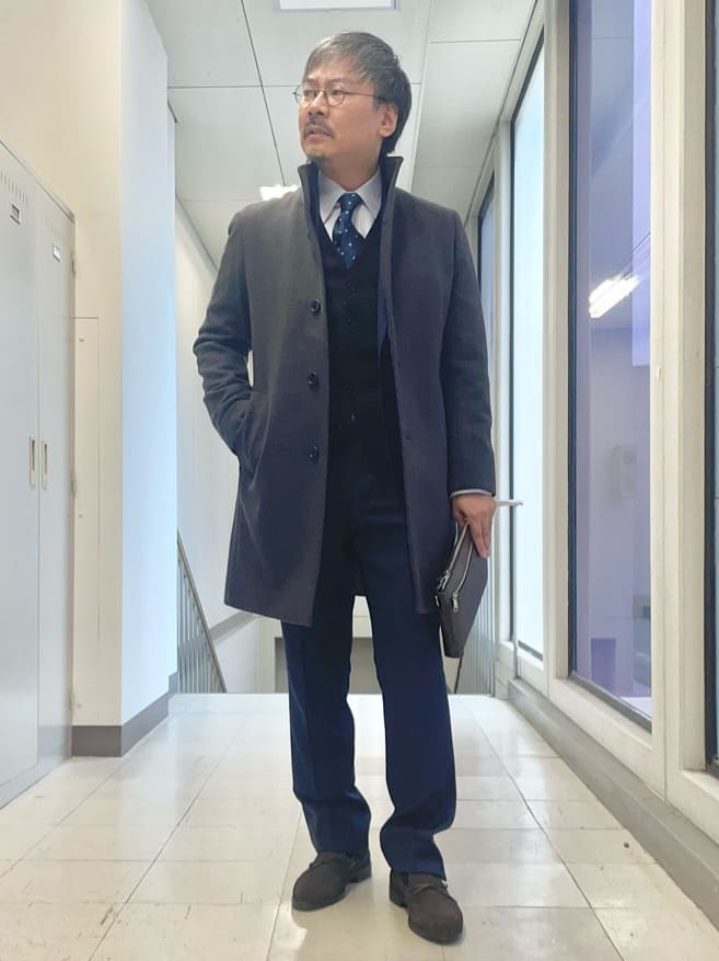 MAKOTO AIさんの「TAKEO KIKUCHI｜【Made in JAPAN】ドビーストライプ ドレス シャツ」を使ったコーディネート
