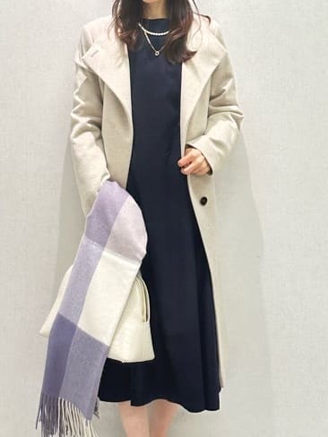 Miwaさんの「UNTITLED｜【日本製／2WAY衿】スタンドカラー ロングコート」を使ったコーディネート