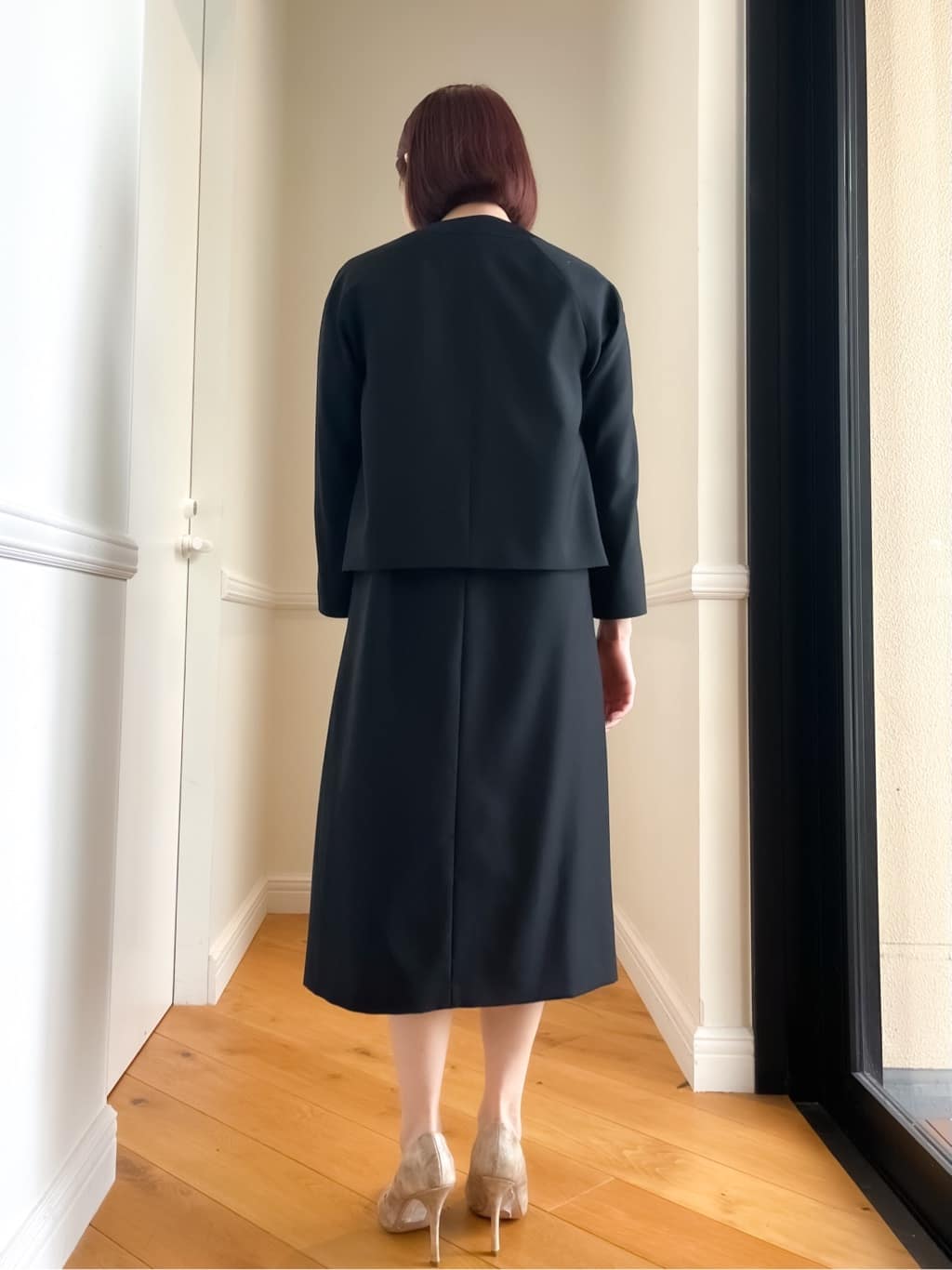 HOMMAさんの「DRESSTERIOR｜【セットアップ可】ブラックフォーマルワンピース」を使ったコーディネート