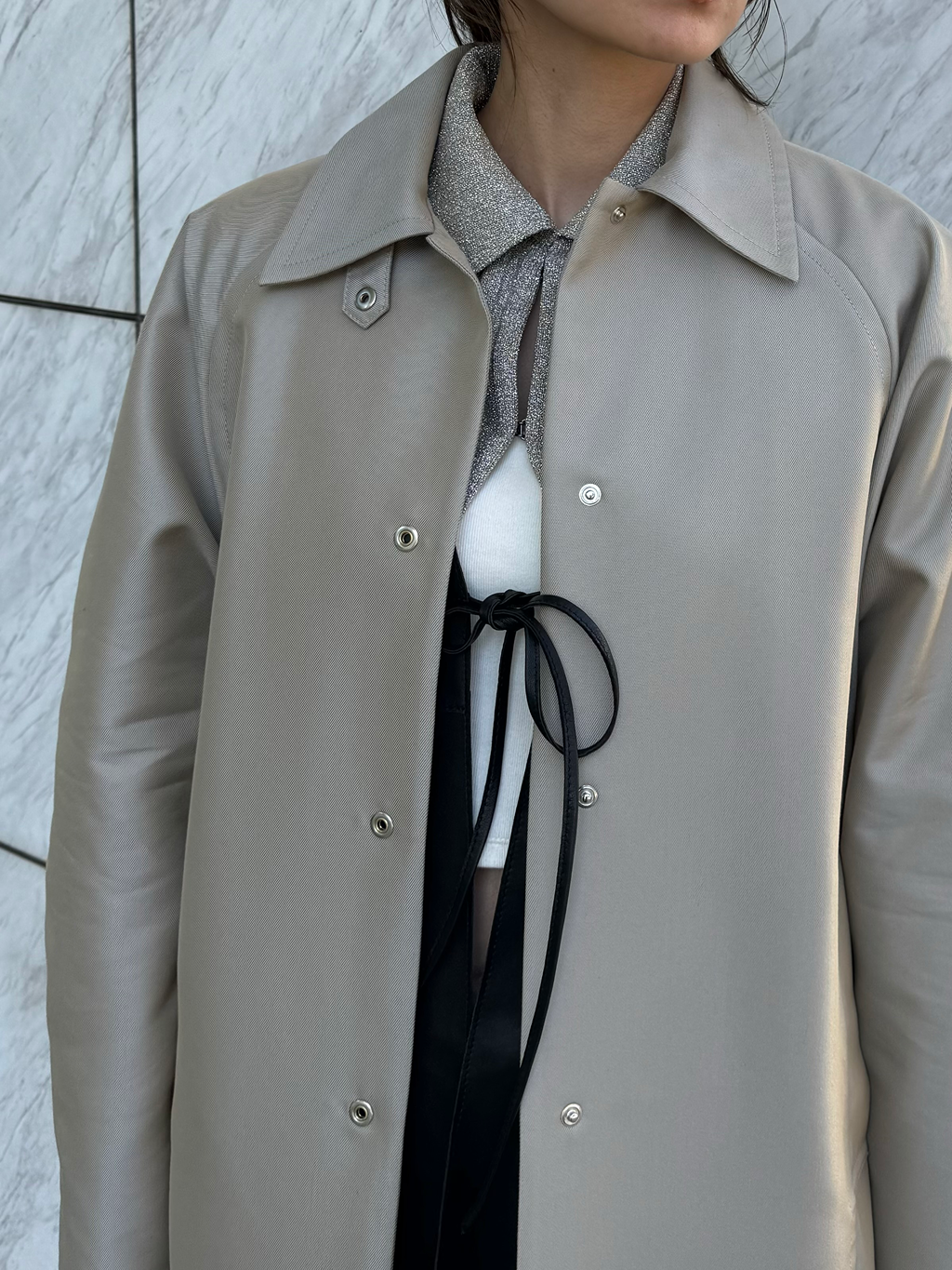 designer yukaさんの「CODE A｜balmacaan coat」を使ったコーディネート