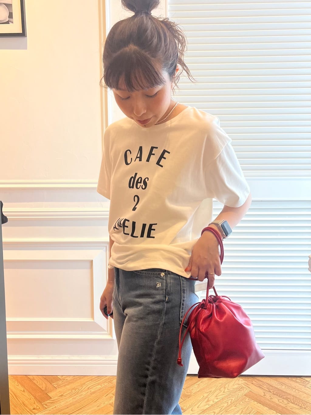 つじ まこさんの「DRESSTERIOR｜【ウォッシャブル】テーパードコンフォートデニム」を使ったコーディネート