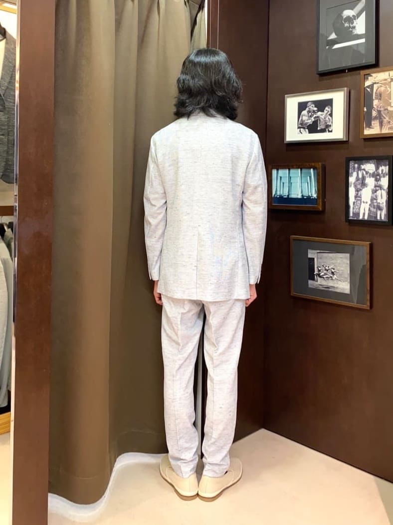 コバヤシさんの「TAKEO KIKUCHI｜【尾州織】リネンブレンド メッシュパンツ」を使ったコーディネート