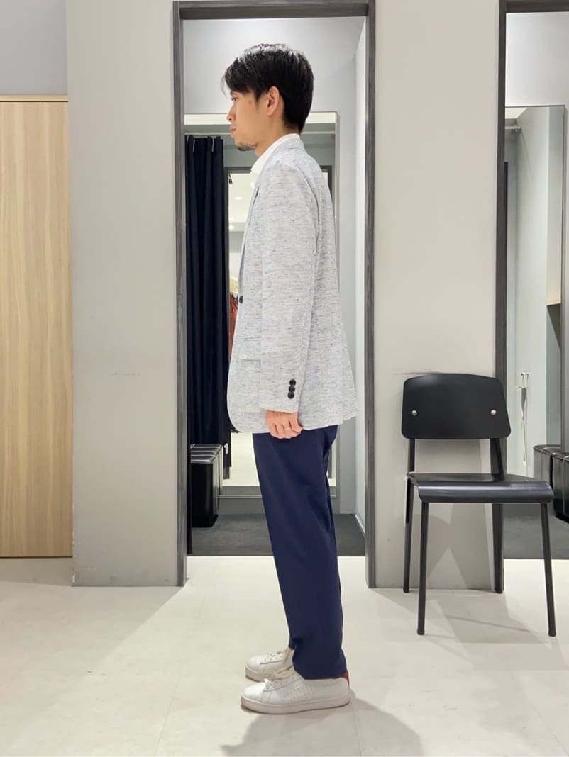 わいずみさんの「TAKEO KIKUCHI｜【尾州織】リネンブレンド メッシュ ジャケット」を使ったコーディネート
