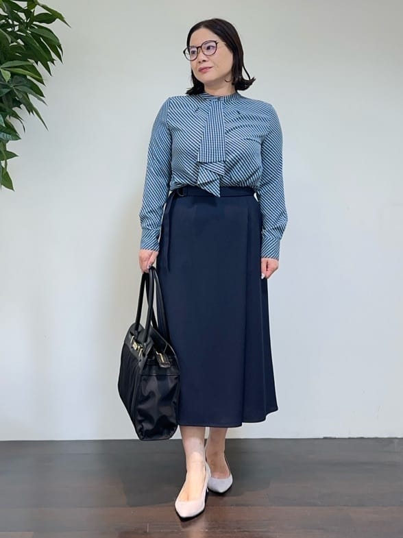 Asamiさんの「UNTITLED｜【洗える通勤スーツ】レジェールギャバ ストレッチテーラードジャケット」を使ったコーディネート