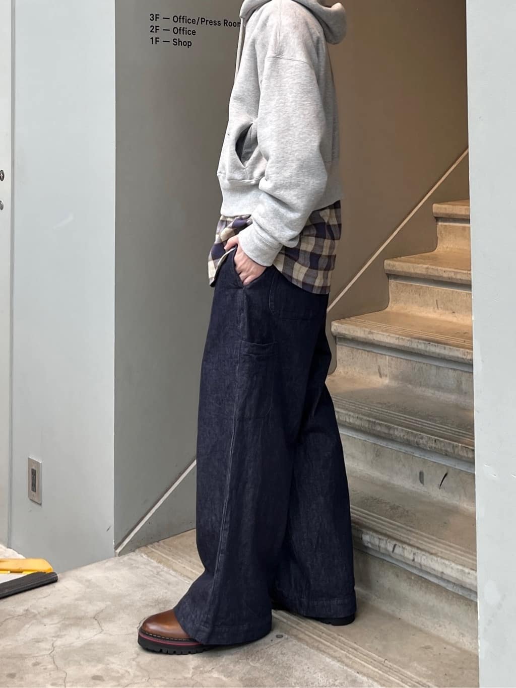 Shintaroさんの「TAKEO KIKUCHI｜40ct&525 厚底プレーントゥシューズ」を使ったコーディネート