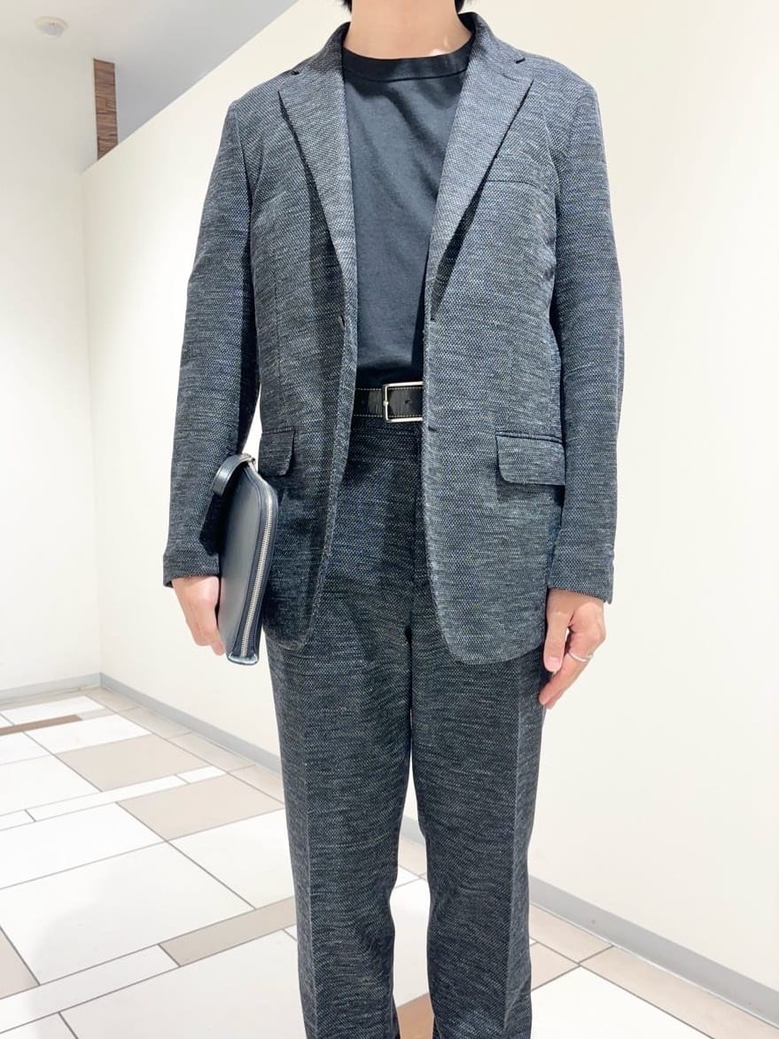 及川さんの「TAKEO KIKUCHI｜【尾州織】リネンブレンド メッシュ ジャケット」を使ったコーディネート