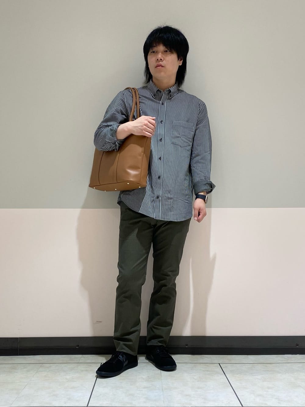 hazuさんの「TAKEO KIKUCHI｜【抗菌防臭/シーズンレス】シアサッカー ジャージシャツ」を使ったコーディネート