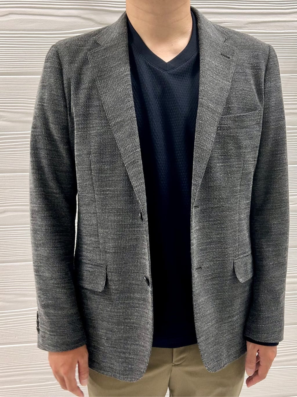 すーさんの「TAKEO KIKUCHI｜【オフィスカジュアル対応】ドレス チノパンツ」を使ったコーディネート