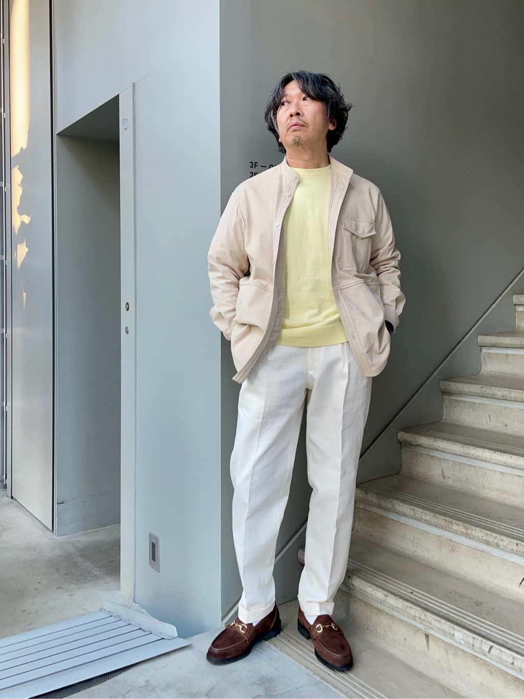 デザイナーTAKEman さんの「TAKEO KIKUCHI｜フルベジタンニンレザー バックパック」を使ったコーディネート