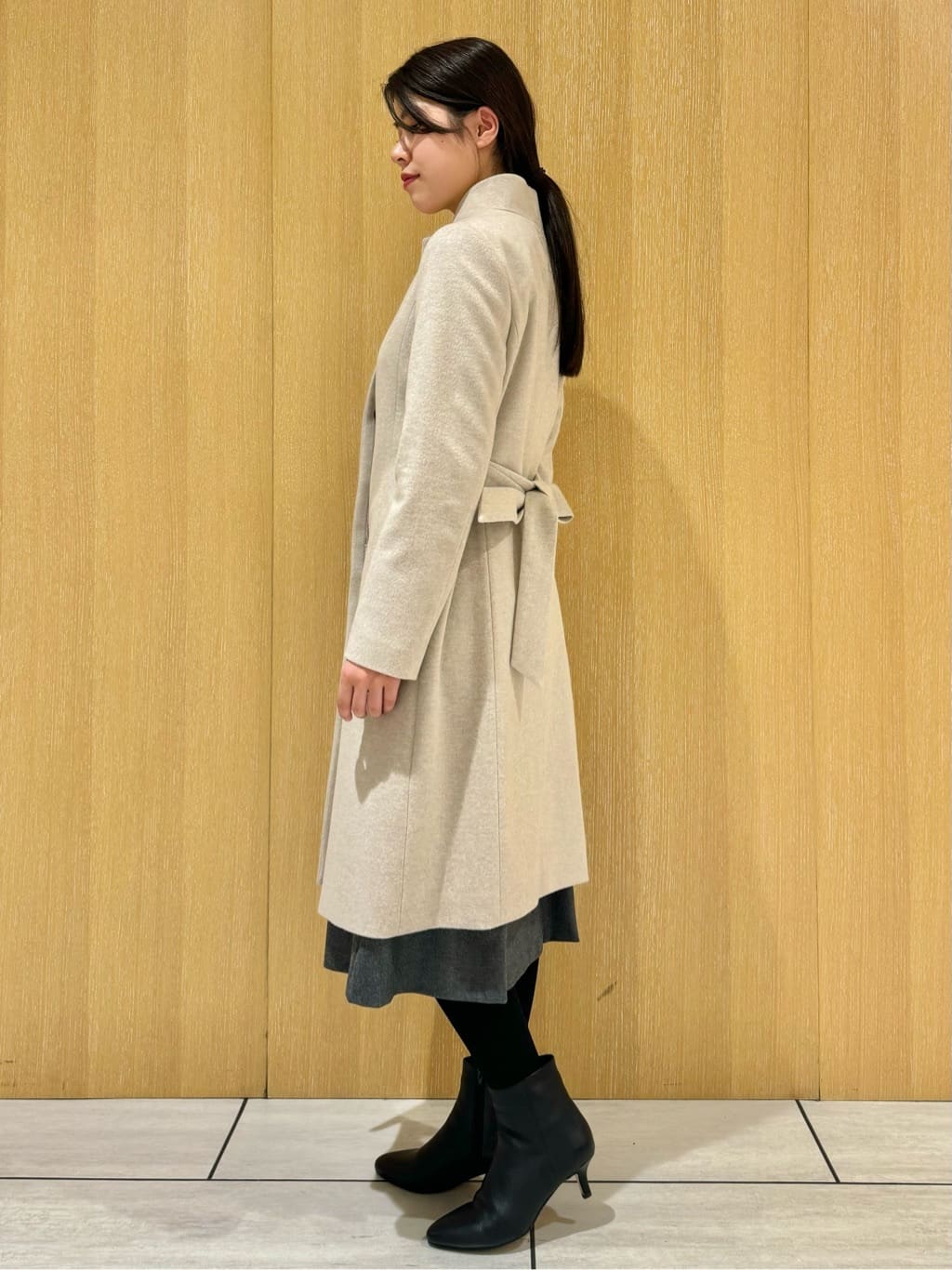 nanaさんの「UNTITLED｜【日本製／2WAY衿】スタンドカラー ロングコート」を使ったコーディネート