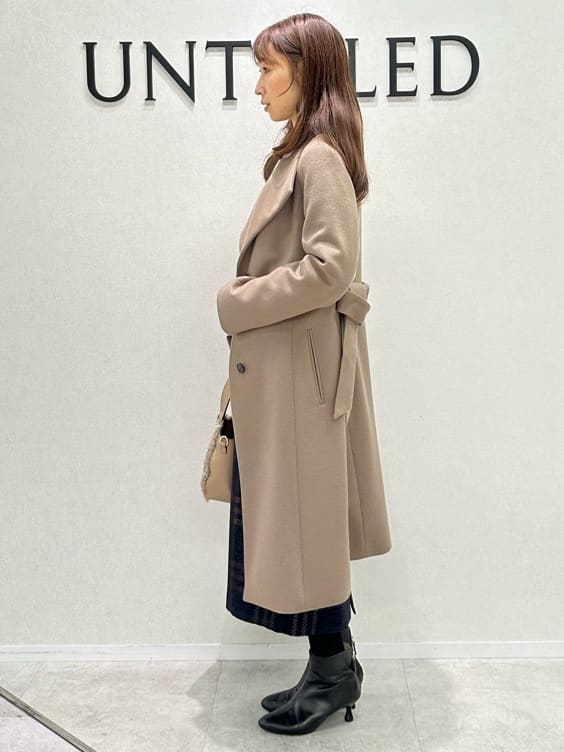 Miwaさんの「UNTITLED｜【日本製／2WAY衿】スタンドカラー ロングコート」を使ったコーディネート