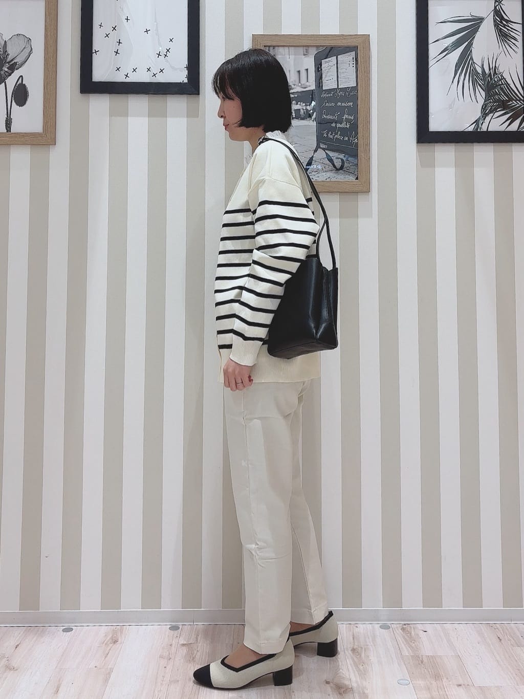ちーさんの「SHOO･LA･RUE｜【SS-3L/無理せずスリム】 ぐんぐん伸びる イージーテーパードパンツ」を使ったコーディネート