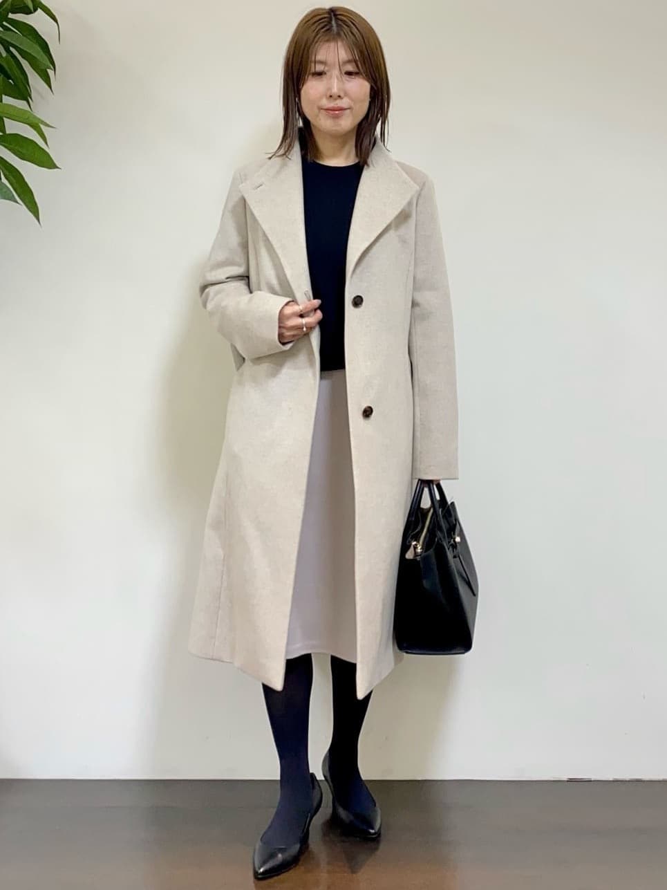tomoさんの「UNTITLED｜【日本製／2WAY衿】スタンドカラー ロングコート」を使ったコーディネート