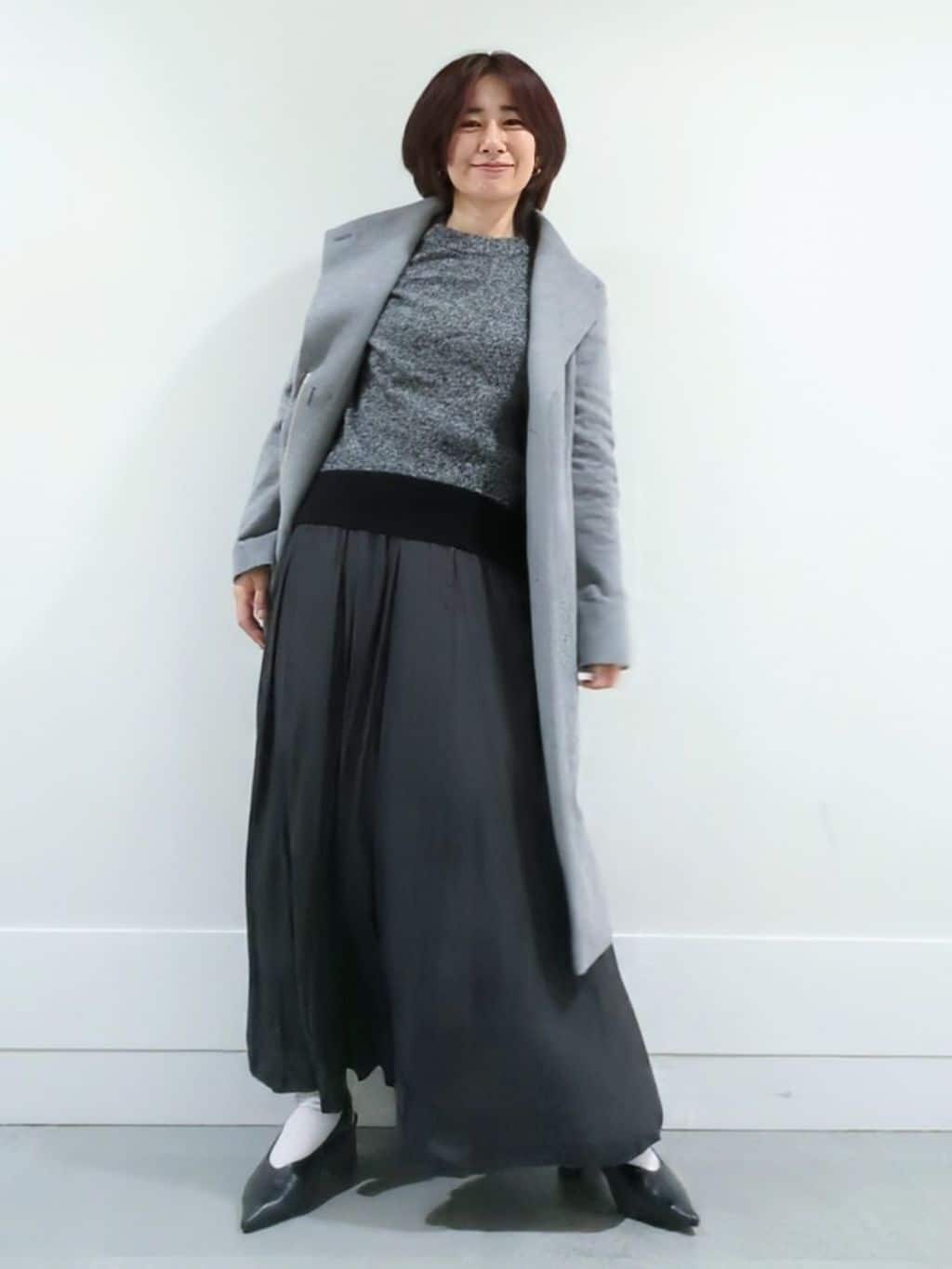 ミズタさんの「UNTITLED｜【日本製／2WAY衿】スタンドカラー ロングコート」を使ったコーディネート