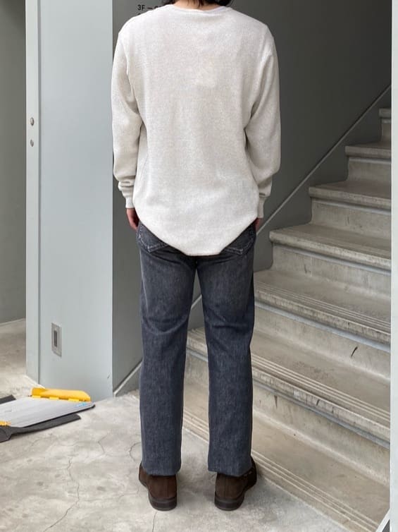 hazuさんの「TAKEO KIKUCHI｜【モンスターストレッチ】日本製 ウォッシュド デニムパンツ」を使ったコーディネート