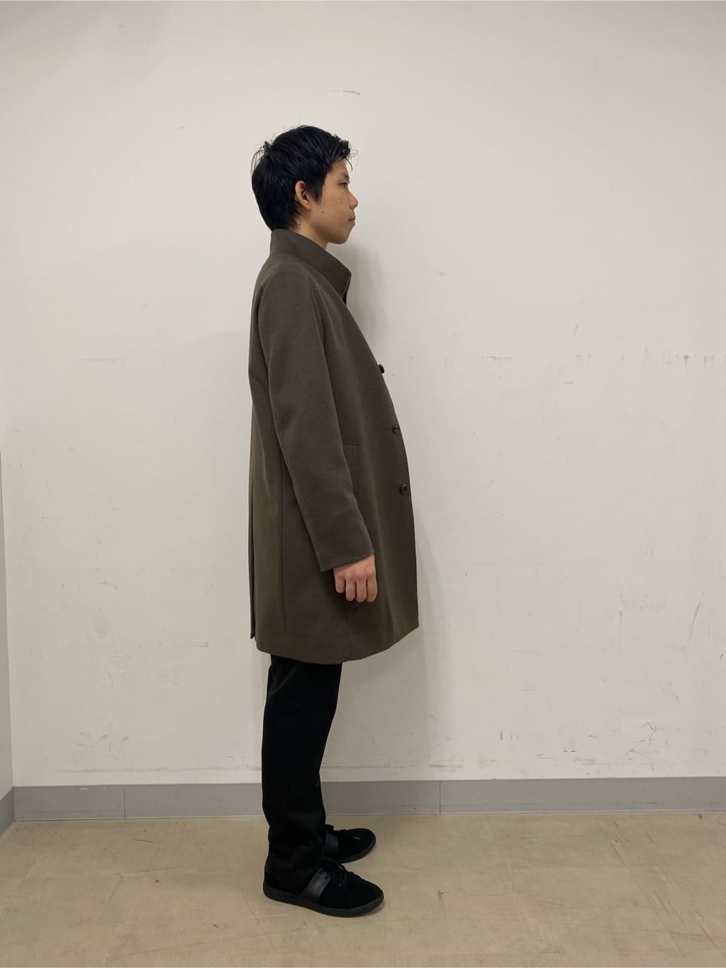 shoumaさんの「TAKEO KIKUCHI｜【ウールカシミヤブレンド】ビーバー調 スタンドカラー コート」を使ったコーディネート