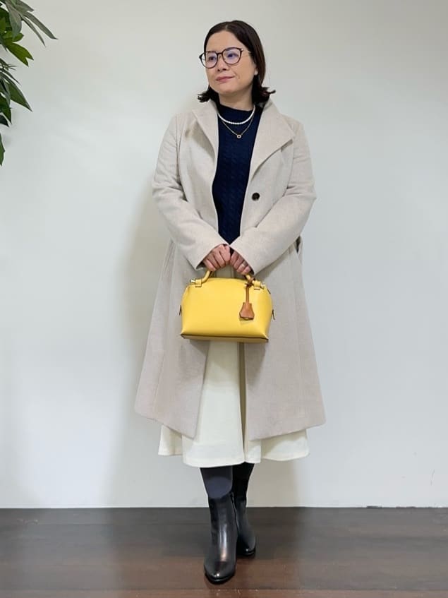 Asamiさんの「UNTITLED｜【日本製／2WAY衿】スタンドカラー ロングコート」を使ったコーディネート