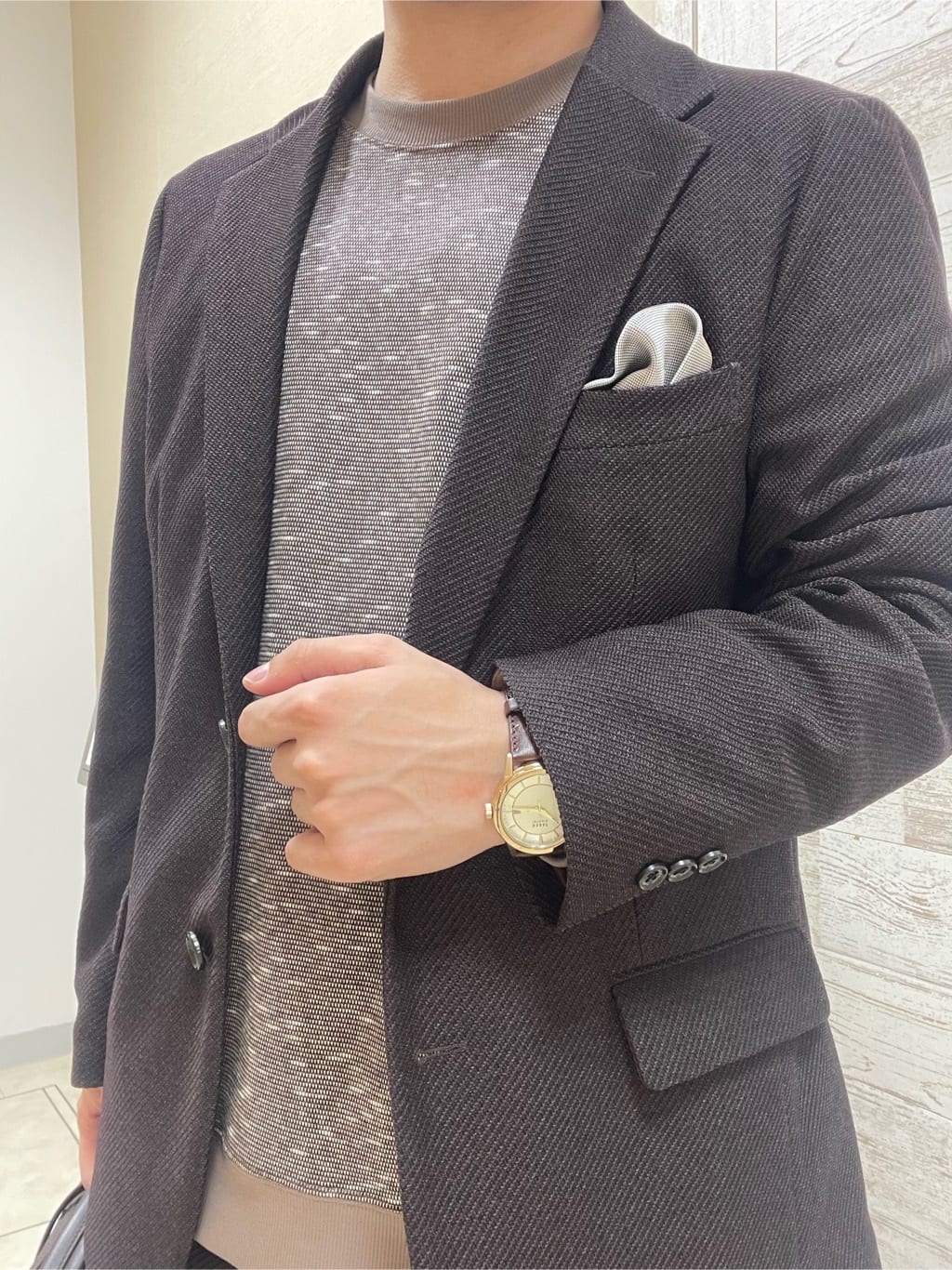Suehiroさんの「TAKEO KIKUCHI｜フォーマルチーフ」を使ったコーディネート