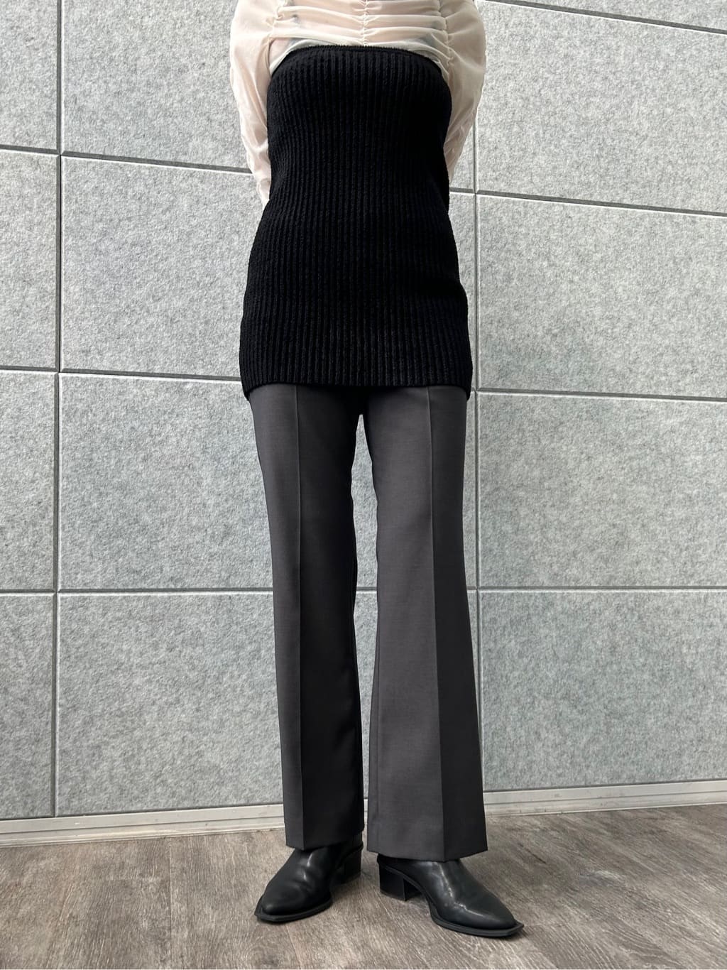 honoka Aさんの「CODE A｜sheer gathered jersey top」を使ったコーディネート