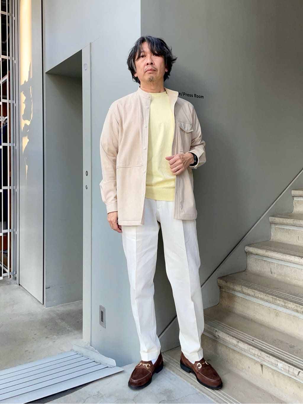 デザイナーTAKEman さんの「TAKEO KIKUCHI｜フルベジタンニンレザー バックパック」を使ったコーディネート