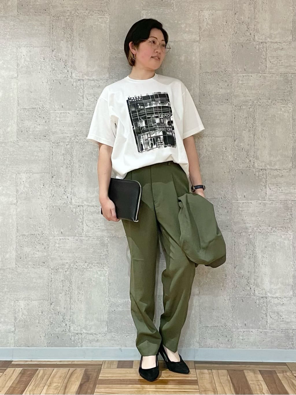 Kudou Cさんの「TAKEO KIKUCHI｜【ベーシック】レザー クラッチバッグ」を使ったコーディネート