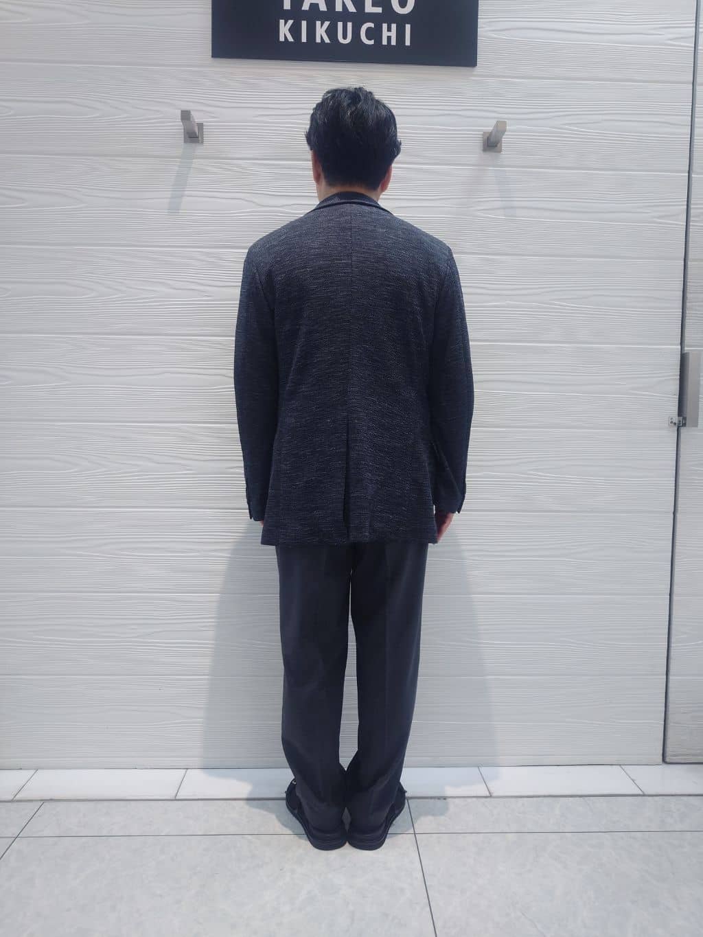 かずさんの「TAKEO KIKUCHI｜【尾州織】リネンブレンド メッシュ ジャケット」を使ったコーディネート