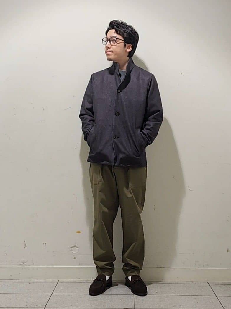 Maedaさんの「TAKEO KIKUCHI｜【DOWN FABRIC】ダウンファブリック スタンドカラーブルゾン」を使ったコーディネート